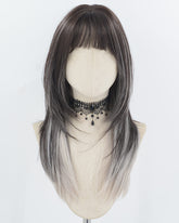 Black Grey Synthetic Wig HW748