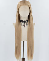 30Inch Long Dark Blonde Synthetic Lace Front Wig WW962