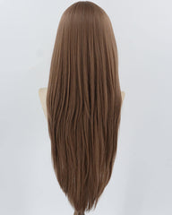 32inch Long Brown Synthetic Wig HW661