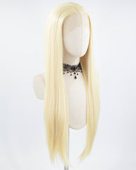 613 Blonde Long Straight Synthetic Lace Front Wig WW690