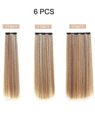 26inch Long Clip In Hair Extension Synthetic 6PCS