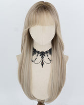 Rooted Beige Blonde Synthetic Wig HW858