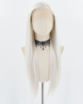 White Grey Synthetic Lace Front Wig WW709