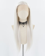 White Grey Synthetic Lace Front Wig WW709