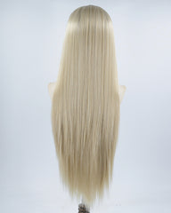 30 Inch Ombre Ash Blonde Synthetic Lace Front Wig WT228