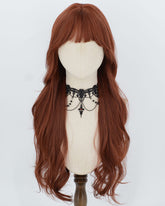 Auburn Brown Long Wavy Synthetic Wig HW851