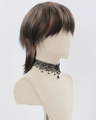 Blonde Black Short Synthetic Wig HW626