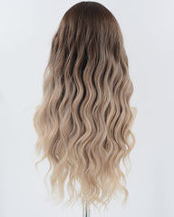 Black Ombre Brown Curly Synthetic Wig HW575