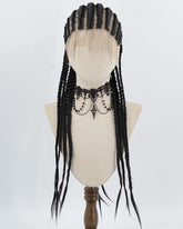 Black Braid Synthetic Full Front Wig WW1014