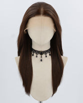 13*6 Black Brown Synthetic Lace Front Wig WW986