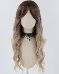Black Ombre Brown Curly Synthetic Wig HW575