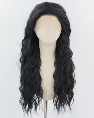 Black Curly Synthetic Lace Front Wig WW968