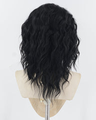 Black Curly Short Synthetic Lace Front Wig WW954