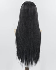 Mixed Black Grey Synthetic Lace Front Men's Wig MW052