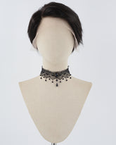 Pixie Cut Black Short Human Hair Wig HT032