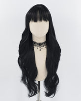 Long Wavy Black Synthetic Wig HW480