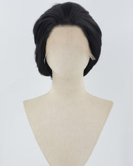 Black Short Synthetic Lace Front Men's Wig MW001