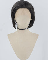 Grey Black Short Synthetic Lace Front Men's Wig MW031
