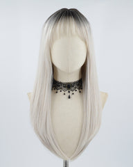 Black Ombre Silver Synthetic Wig HW242