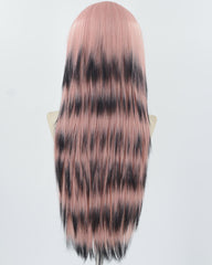 Pink Ombre Black Long Synthetic Lace Front Wig WW762