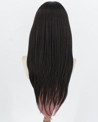 Black Pink Synthetic Wig HW826