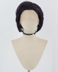 Black Purple Short Synthetic Lace Front Men's Wig MW029