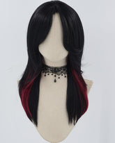 Black Red Synthetic Wig HW619