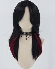 Black Red Synthetic Wig HW619