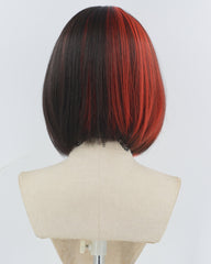 Black Red Short Bob Synthetic Wig HW693