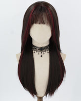 Black Red Synthetic Wig HW809