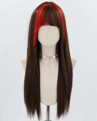 Black Red Synthetic Wig HW821