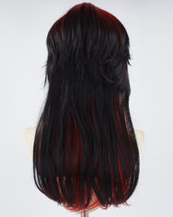 Red Ombre Black Synthetic Wig HW438