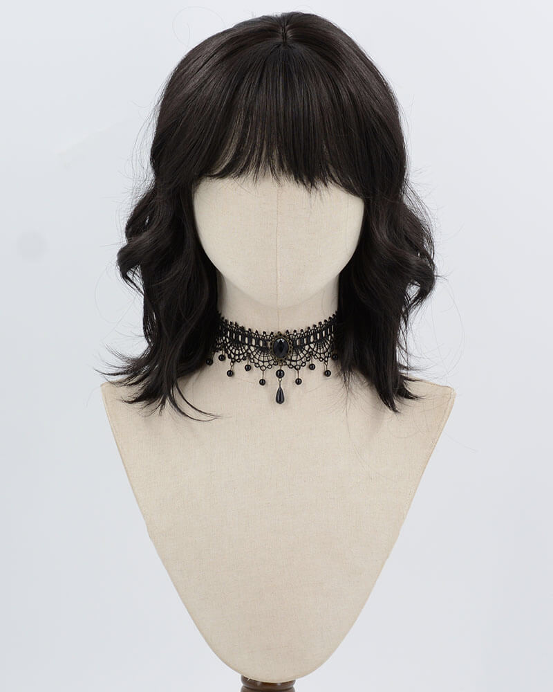 Black Wavy Synthetic Wig HW790