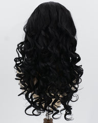 Black Wavy Synthetic Lace Front Wig WW1044