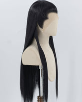 Black Straight Synthetic Lace Front Men's Wig MW056