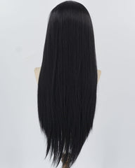 Natural Black Long Straight Synthetic Lace Front Wig WW894