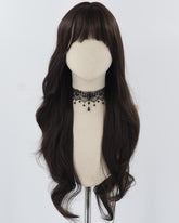 Natural Black Long Wavy Synthetic Wig HW596