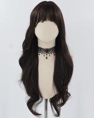Natural Black Long Wavy Synthetic Wig HW596