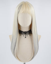 Blonde Black Straight Synthetic Wig HW345
