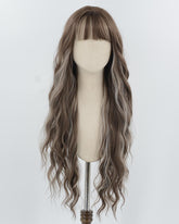 34Inch Long Brown Blonde Curly Synthetic Wig HW732