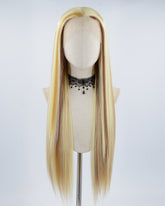 Blonde Highlights Brown Synthetic Lace Front Wig WW555