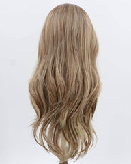 13*6 Brown Ombre Blonde Skunk Stripe Synthetic Lace Front Wig WW995