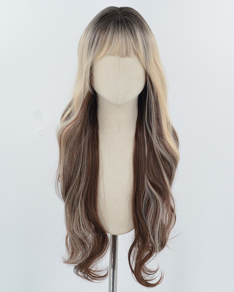 Blonde Brown Long Synthetic Wig HW728