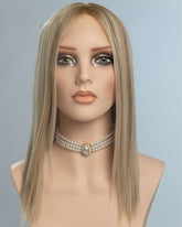 Blonde Brown Straight Human Hair Wig HT039