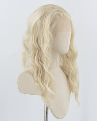 Ash Blonde Curly Synthetic Lace Front Wig WW930