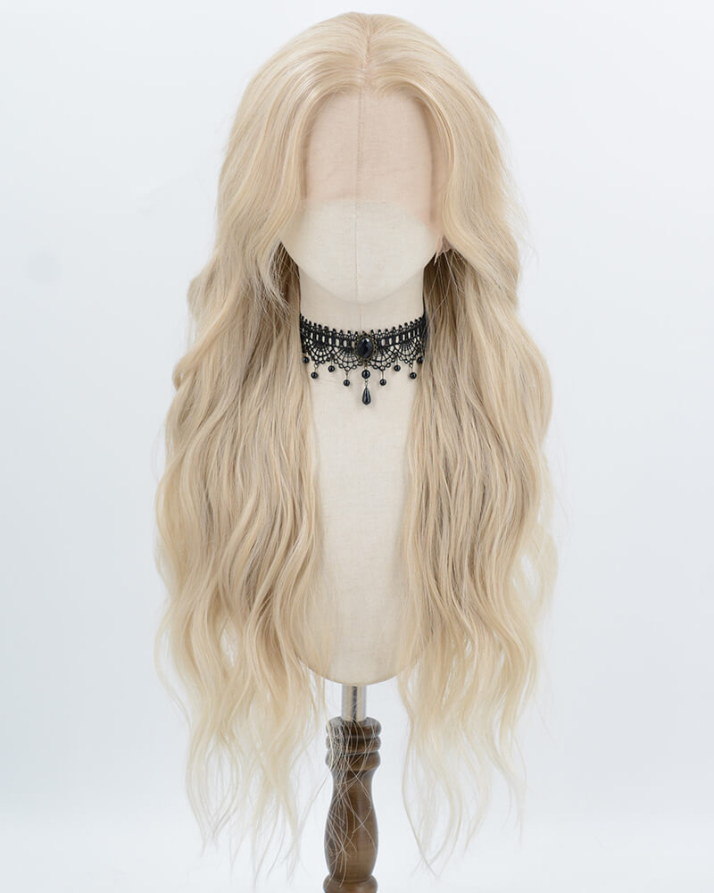 Blonde Long Synthetic Lace Front Wig WW1011