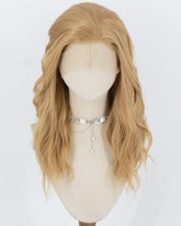Golden Blonde Curly Synthetic Lace Front Wig WW1079