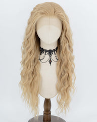 Blonde Curly Synthetic Lace Front Wig WW1088