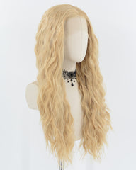 Blonde Brown Curly Synthetic Lace Front Wig WW347