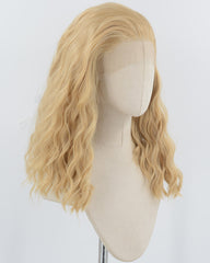 Curly Blonde Synthetic Lace Front Wig WW967